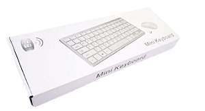Mini Teclado e Mouse Sem Fio K03 para Pc ou Notebook Branco