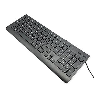 Teclado Lenovo SK-8823 Slim Black com fio