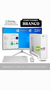 Computador Branco Intel core i5 7 geração 16GB de ram ddr4 ssd 240GB Monitor 22" Pol Teclado e Mouse