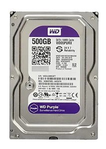 HD 500GB WD Purple SATA III 3.5 Interno Para DVR Câmeras de segurança
