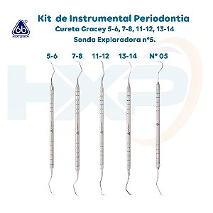 Kit de Instrumental para Periodontia 6B - HXP