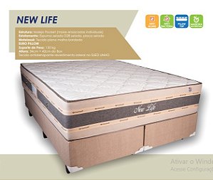 Cama Box NEW LIFE Molas Ensacadas individuais D28 Confort