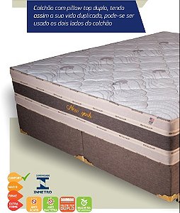 Cama Box New York - Espuma selada D33 Confort - Molas Pocket - 76cm Altura