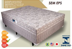 Cama Box Brutos - Espuma Selada D-33 14cm Densidade Firme 56cm Altura