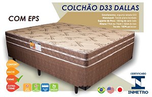 Cama Box Dallas - Espuma Selada D-33 17cm - 100% poliester 59cm Altura