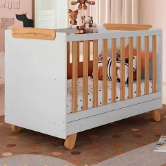 Berço Americano 4 em 1 Pingo Mini Cama MDF Bebê E Cia - BEBE E CIA