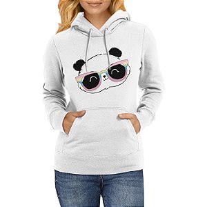Moletom Feminino Panda de Oculos Blusa de Frio