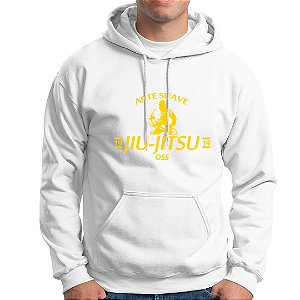 Moletom Canguru Arte Suave Jiu Jitsu Lutador MMA BJJ Brazilian