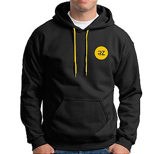 Moletom Canguru Blusa De Frio Capuz Macio Renzo RZ Amarelo CD