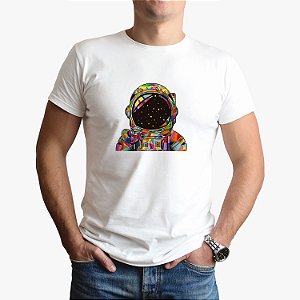 Camiseta Camisa Astronauta Psicodélico