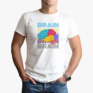 Camiseta Camisa Brain Colors