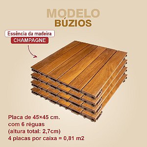 DECK DE ENCAIXE FÁCIL - BÚZIOS CHAMPAGNE (caixa com 4 placas)