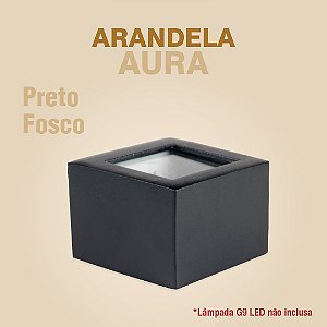 ARANDELA AURA - PRETO FOSCO
