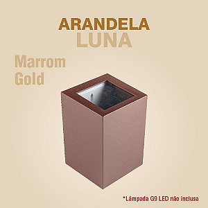 ARANDELA LUNA - MARROM GOLD