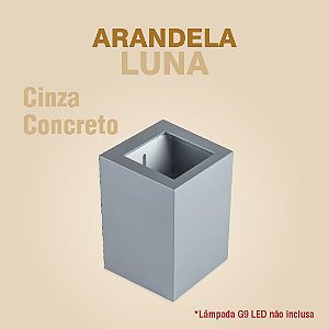 ARANDELA LUNA - CINZA CONCRETO