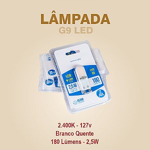 LÂMPADA G9 LED - 127V