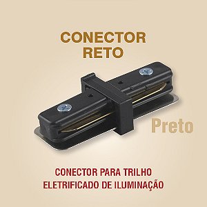 CONECTOR PARA TRILHO ELETRIFICADO - PRETO