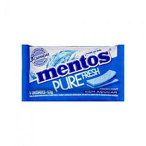 Chiclete MENTOS Pure Fresh Mint  - c/ 15 un