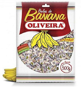 Bala BANANA OLIVEIRA - pct 500g