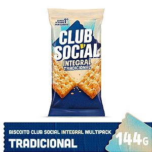 Biscoito CLUB SOCIAL INTEGRAL 144g - 6 un