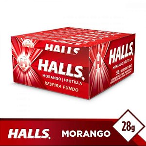 Bala HALLS Morango 588g - c/ 21 un
