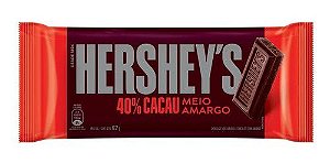 Barra de Chocolate HERSHEYS MEIO AMARGO - 92g