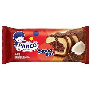 Bolo mesclado sabor  coco com chocolate PANCO Choco Boy - 300g 1 un