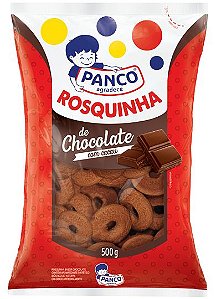 Biscoito doce sabor chocolate Rosquinhas de chocolate PANCO 500g 1 uni,