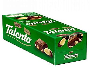 Chocolate ao leite com castanha do pará TALENTO Garoto 25g - c/15 un