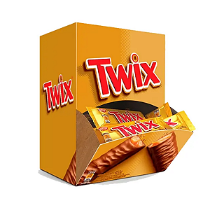 Chocolate com biscoito e caramelo TWIX 450g  c/ 30 un