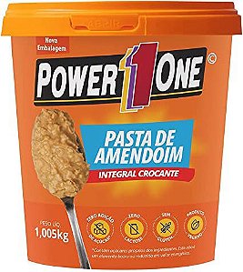 Pasta de Amendoim POWER 1 ONE Integral Crocante - 1,005 Kg