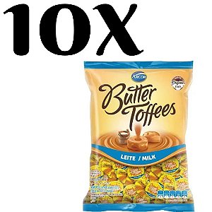 Kit 10 Bala BUTTER TOFFEES LEITE - pct. 500g