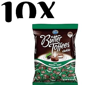 Kit 10 Bala BUTTER TOFFEES MENTA  - pct. 500g