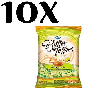Kit 10 Bala BUTTER TOFFEES TORTA DE LIMÃO  - pct. 500g