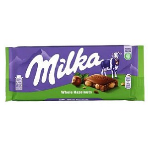Barra de Chocolate MILKA Wholenut (Avelã) 100g