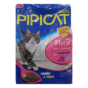 Areia para gato Pipicat Floral 12kg