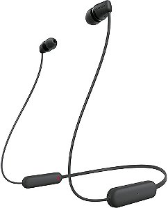 Sony Fones de ouvido intra-auriculares WI-C100 sem fio Bluetooth com microfone embutido