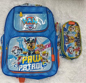 Kit Bolsa escolar (BOLSA +ESTOJO/PATRULHA CANINA )