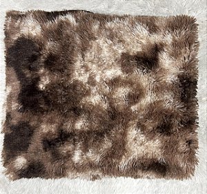 Tapete de área felpudo de luxo (Grande / Marrom Mesclado)