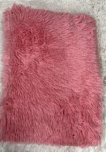 Tapete de área felpudo de luxo (Pequeno /Rosa)