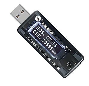 Medidor de voltímetro digital USB Sunshine SS-302a