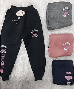 CALÇA MOLETOM INFANTIL MENINA 75 (DIVERSAS CORES/TAM 2 ANO E MEIO)