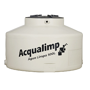 Caixa d'água de Polietileno 500L Bege com acessórios Acqualimp Agua Limpa