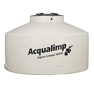 Caixa d'água de Polietileno 1000L Bege com acessórios Acqualimp Agua Limpa