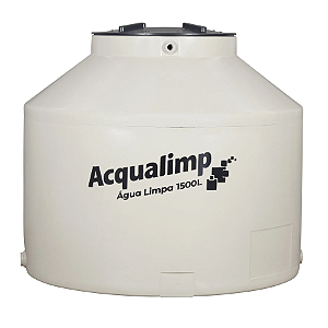 Caixa d'água de Polietileno 1500L Bege com acessórios Acqualimp Agua Limpa