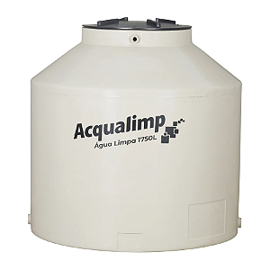 Caixa d'água de Polietileno 1750L Bege com acessórios Acqualimp Agua Limpa