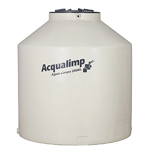 Caixa d'água de Polietileno 2500L Bege com acessórios Acqualimp Agua Limpa