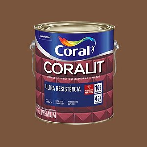 Esmalte Sintetico Brilho Coralit 3,6L Marrom Conhaque