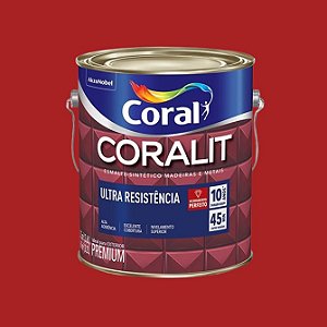 Esmalte Sintetico Brilho Coralit 3,6L Vermelho