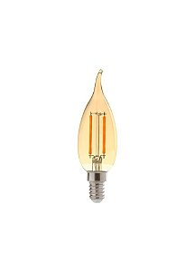 Lâmpada Led Antique Nouveau Kian Vela 2W E14 127V